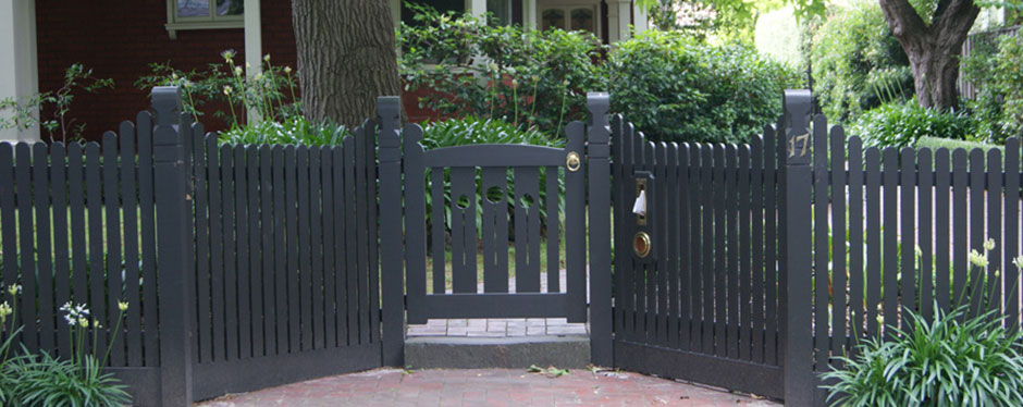 picket fence and gate